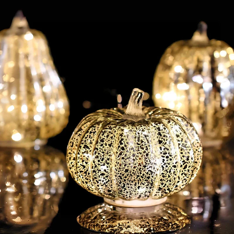 Handblown Glass Autumn Lighting – With Timer and Warm White Light