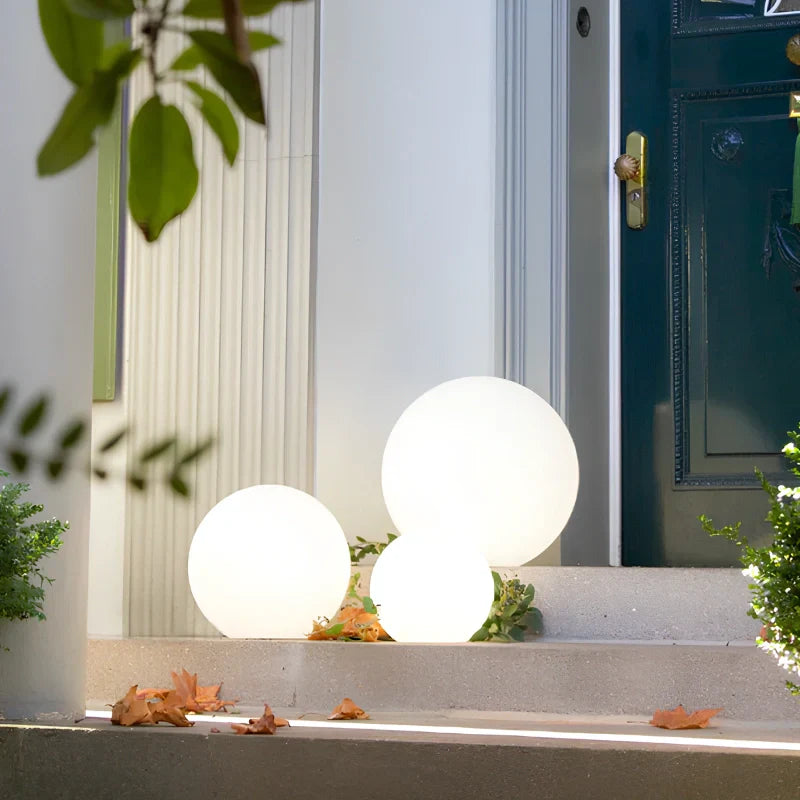 Spherical LED Garden Lamp for Outdoors with 16 Colors & Remote Control