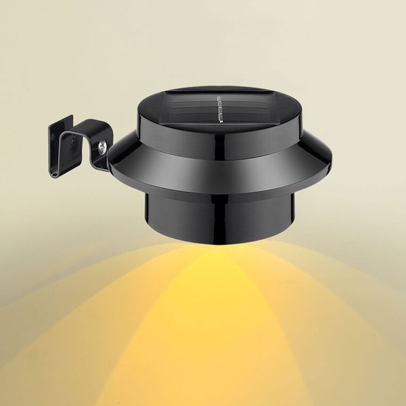 Industrial Solar Wall Lamp – Black/White – Weatherproof Outdoor Light