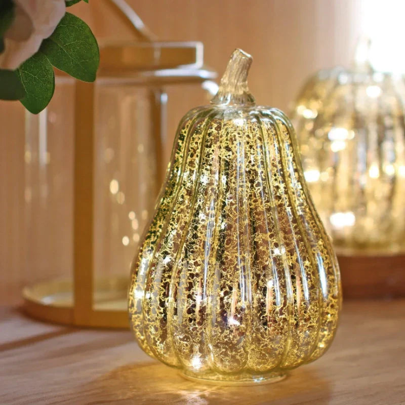 Handblown Glass Autumn Lighting – With Timer and Warm White Light