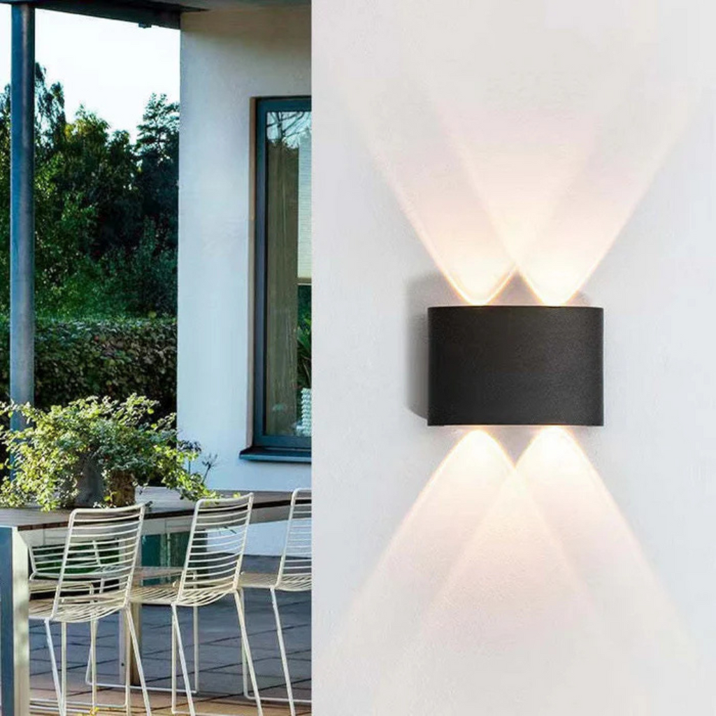Waterproof LED Outdoor Wall Lamp with Warm White Light