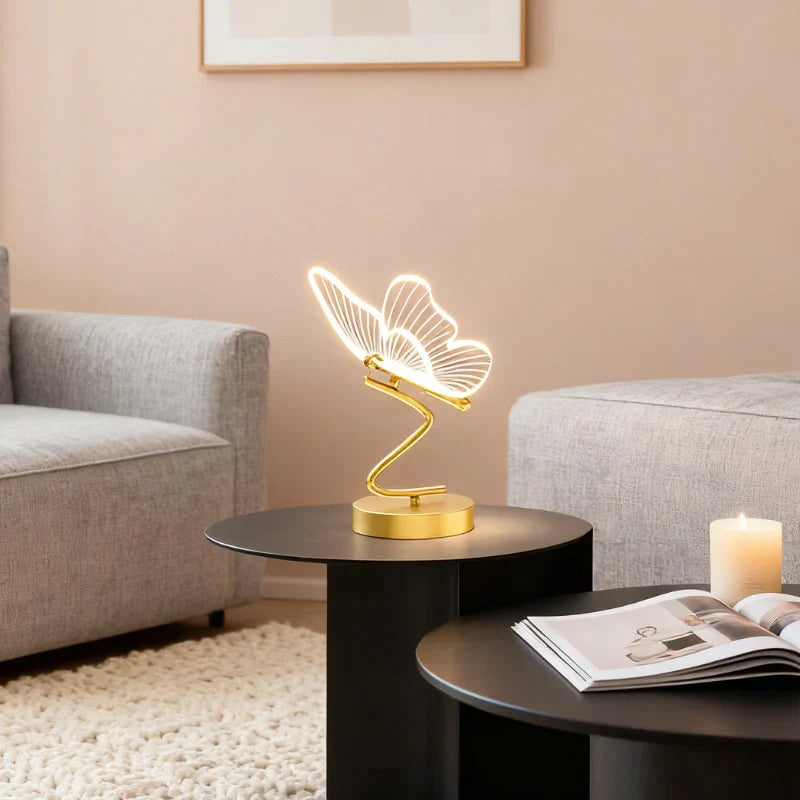 Stylish Wireless Table Lamp – Butterfly Design with 3 Light Colors