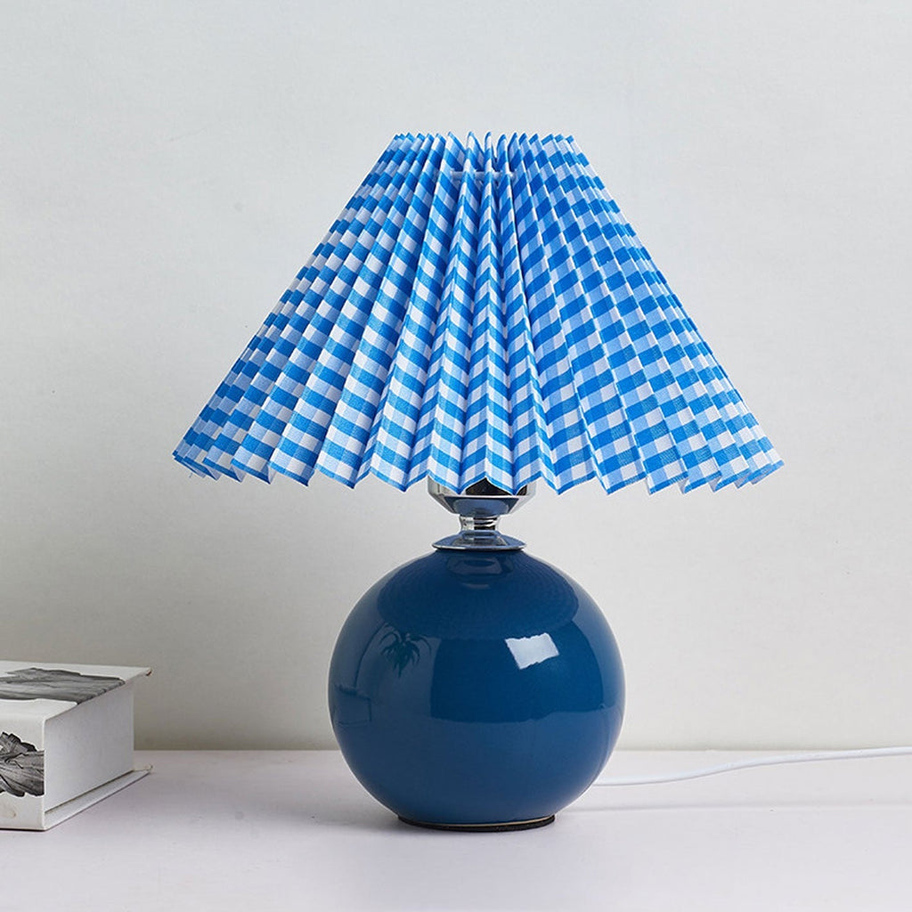 Modern Ceramic Table Lamp with Fabric Shade – Multiple Colors