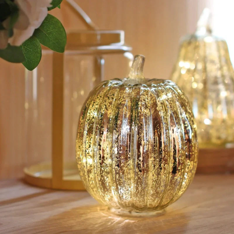 Handblown Glass Autumn Lighting – With Timer and Warm White Light