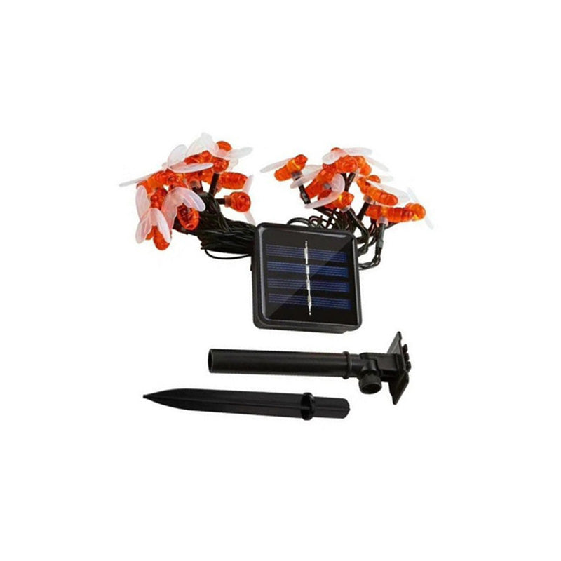 Solar LED Honeybee Decorative Lighting – Art Deco Red/Yellow/White – (20 / 30 / 50 / 100 LEDs)
