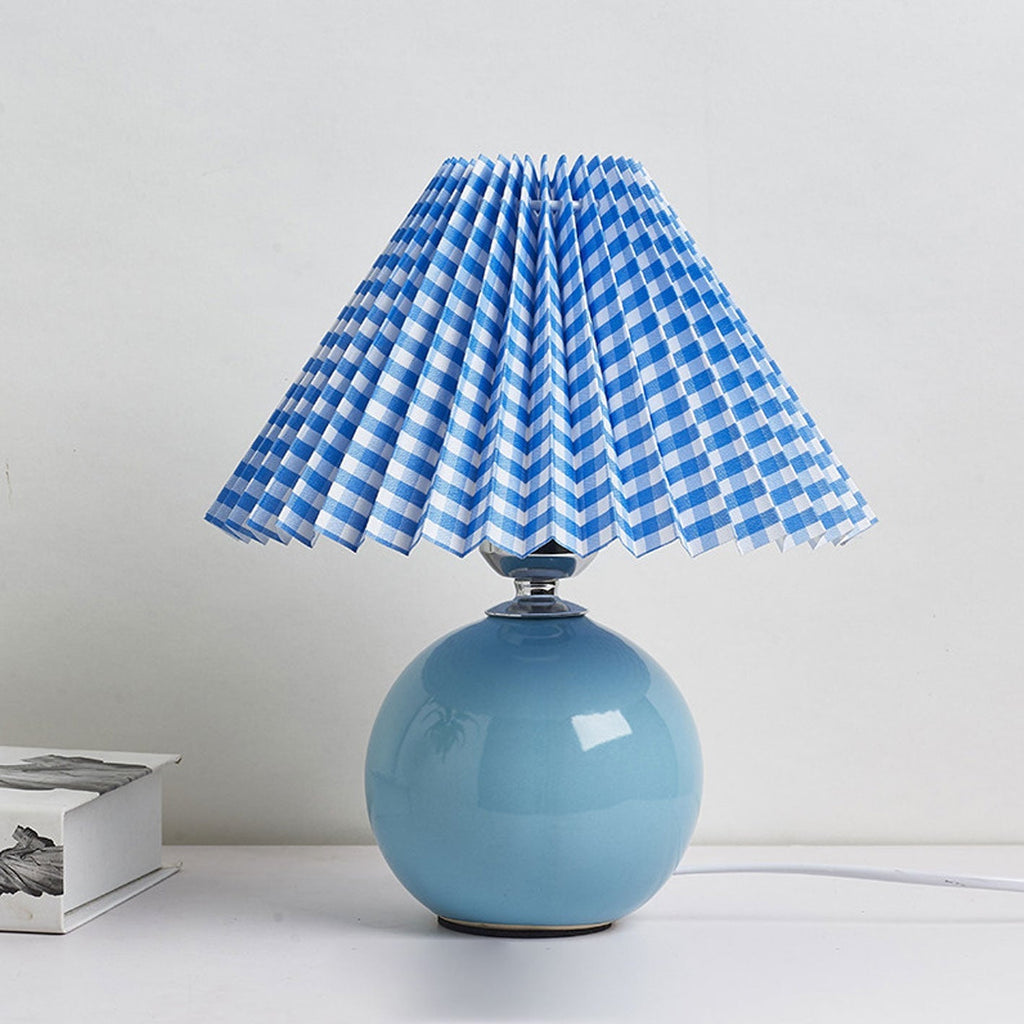 Modern Ceramic Table Lamp with Fabric Shade – Multiple Colors