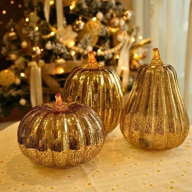Handblown Glass Autumn Lighting – With Timer and Warm White Light