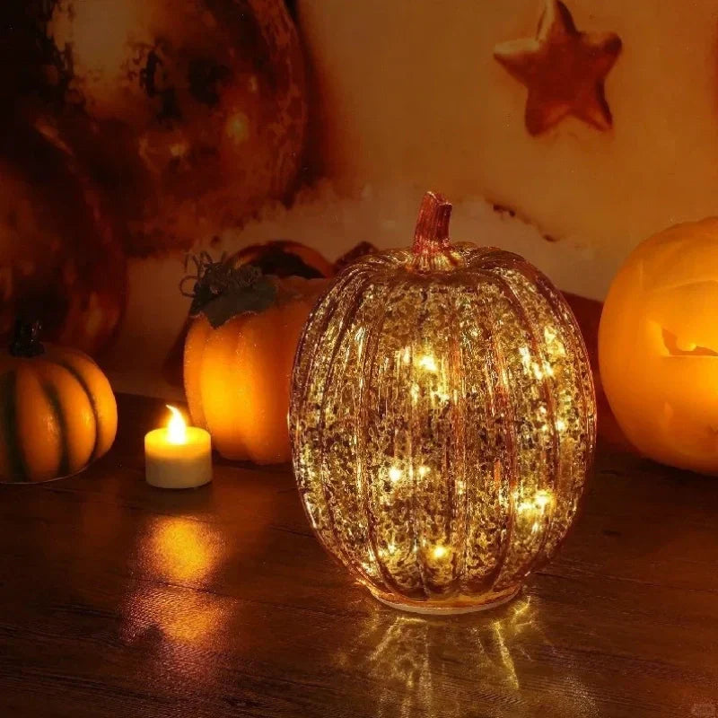 Handblown Glass Autumn Lighting – With Timer and Warm White Light