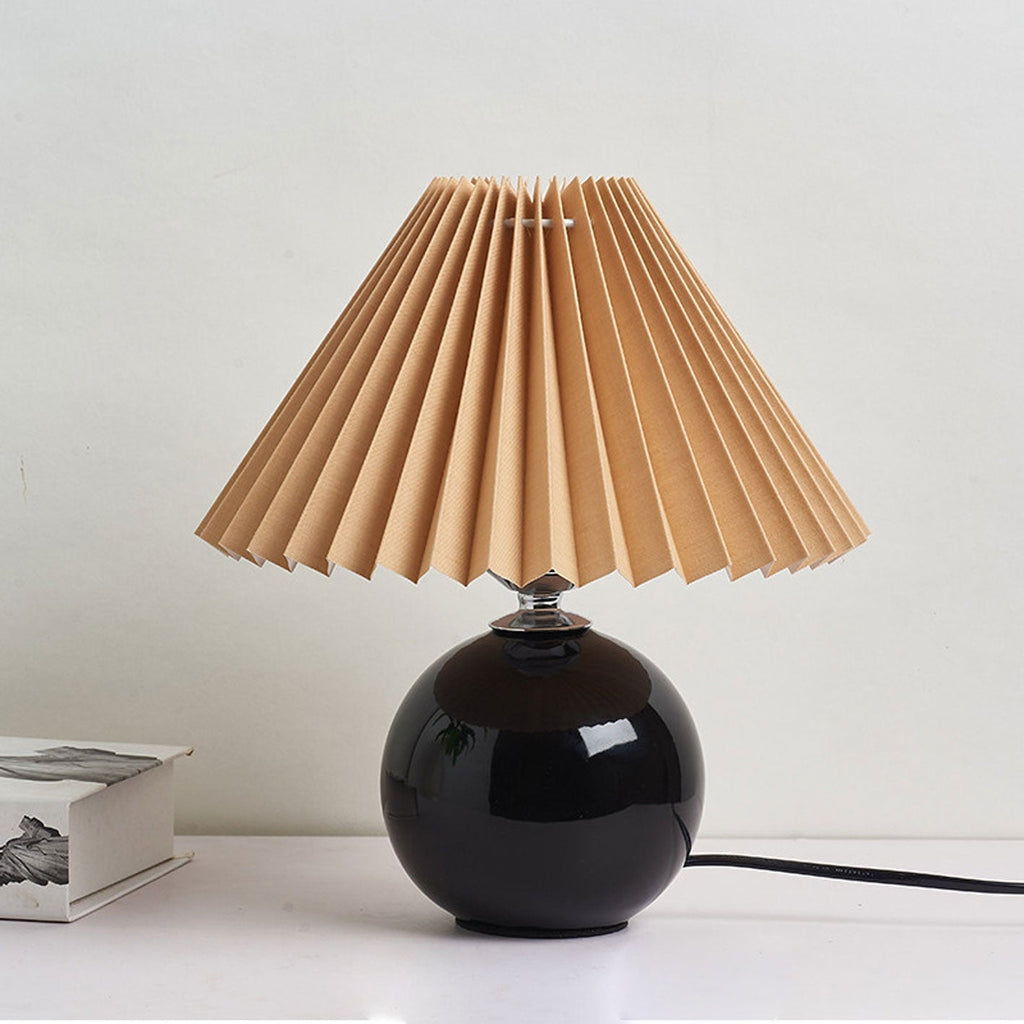 Modern Ceramic Table Lamp with Fabric Shade – Multiple Colors