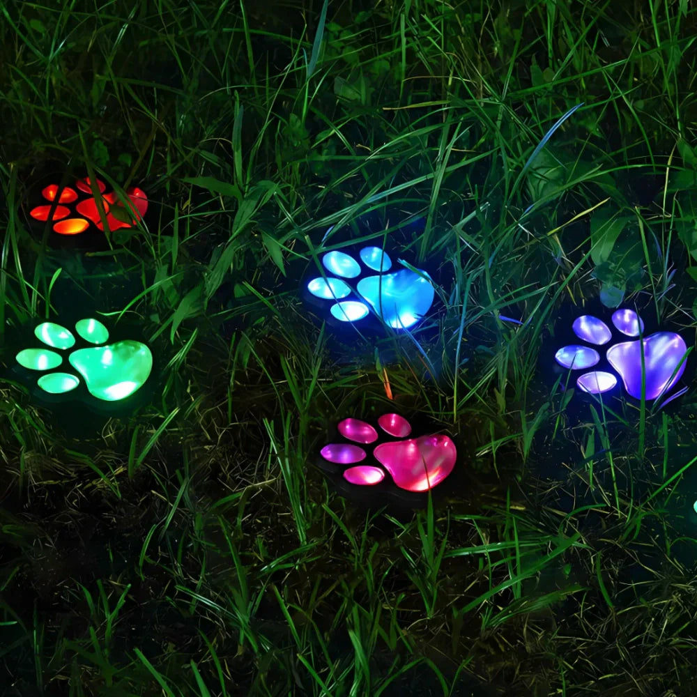 Solar Paw Print Lamp – Cozy Garden Lighting for Animal Lovers