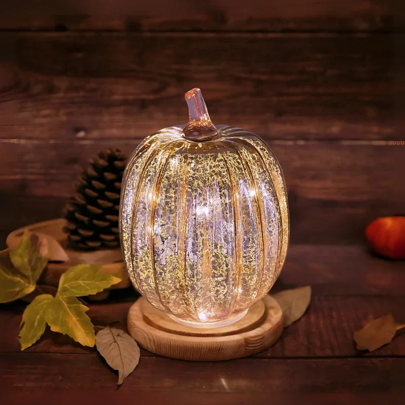 Handblown Glass Autumn Lighting – With Timer and Warm White Light
