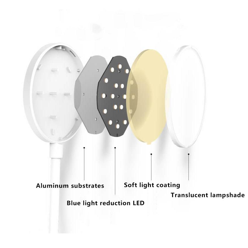 Modern White Table Lamp made of ABS & PP – Minimalist Design