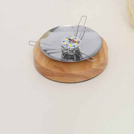 Industrial Rattan & Wooden Table Lamp with Japandi Design