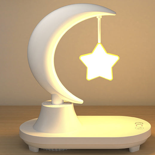 Star and Bird Table Lamp with Bluetooth Speaker & Wireless Charging – Rechargeable LED