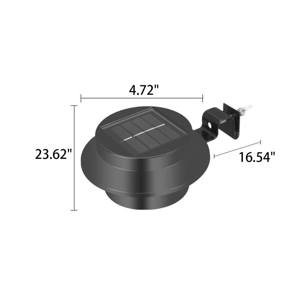 Industrial Solar Wall Lamp – Black/White – Weatherproof Outdoor Light