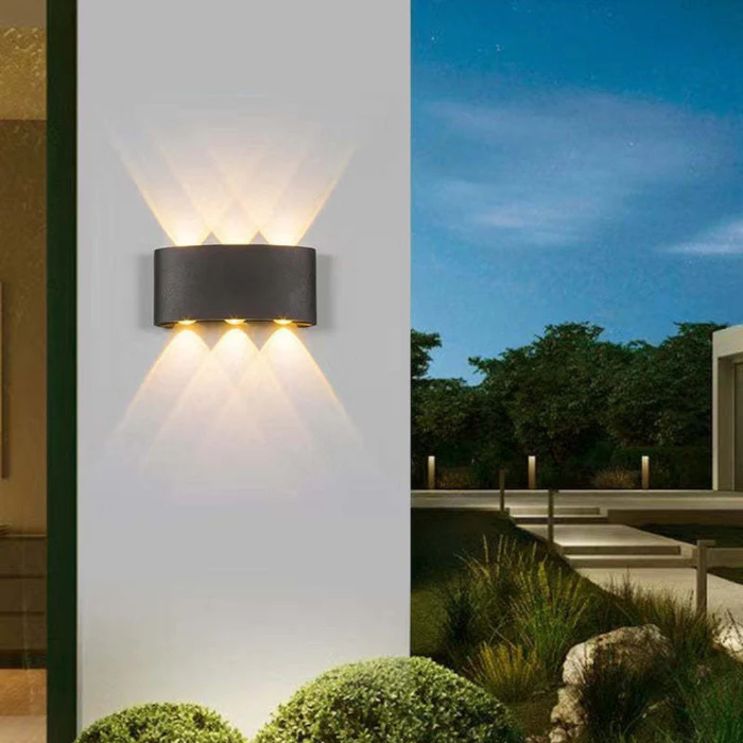 Waterproof LED Outdoor Wall Lamp with Warm White Light