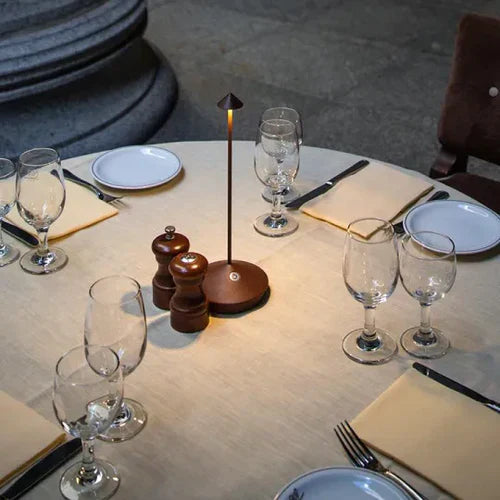 Scandinavian Minimalist Table Lamp with Dimmable LED & Wireless Design