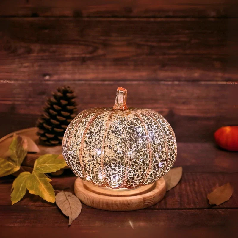 Handblown Glass Autumn Lighting – With Timer and Warm White Light