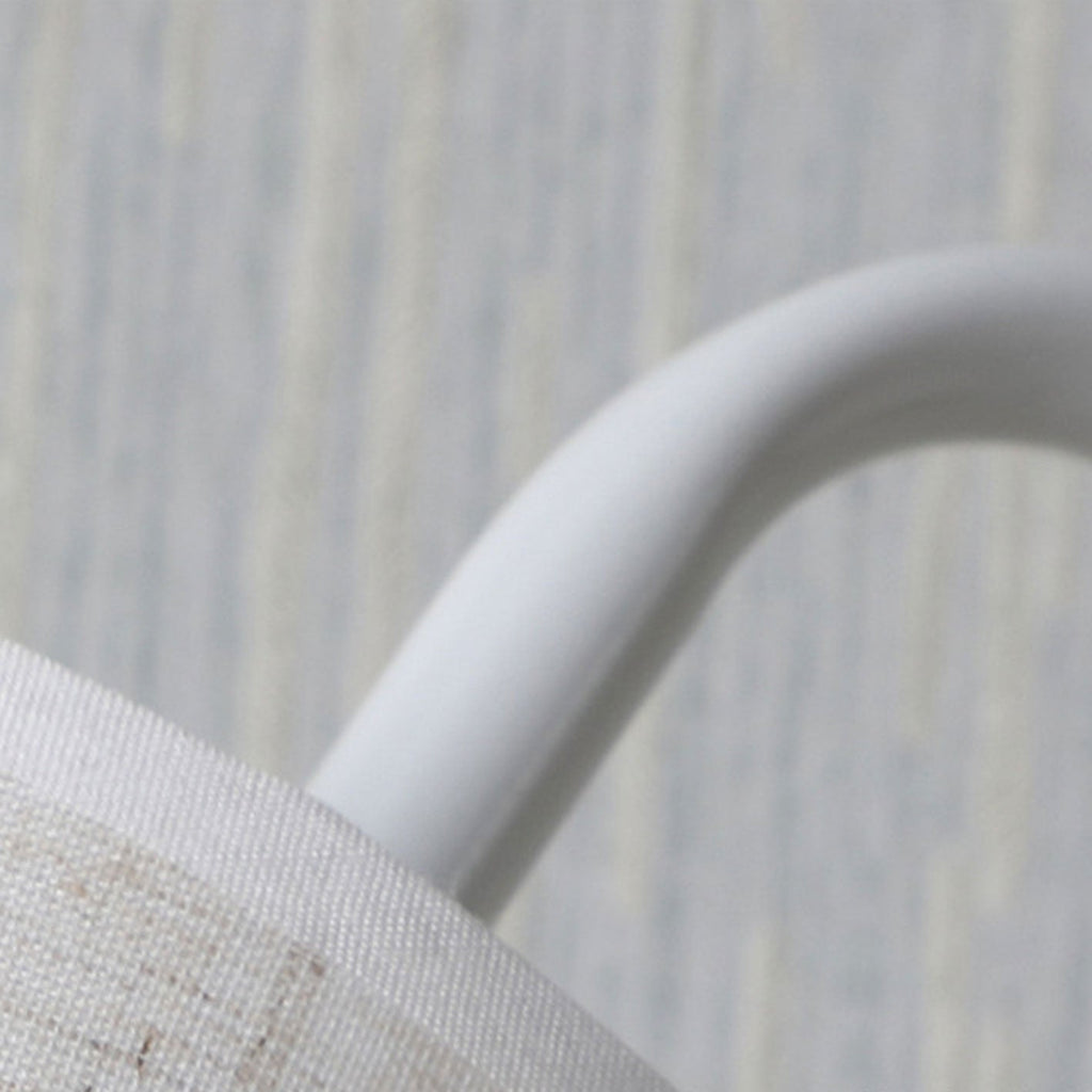 Modern Table Lamp of Linen, Metal, and Wood – Integrated LED with USB/Plug-In