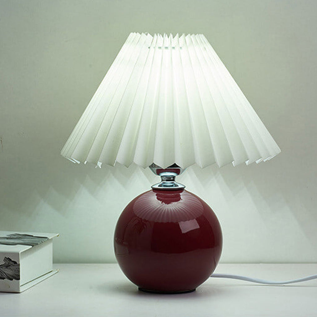 Modern Ceramic Table Lamp with Fabric Shade – Multiple Colors