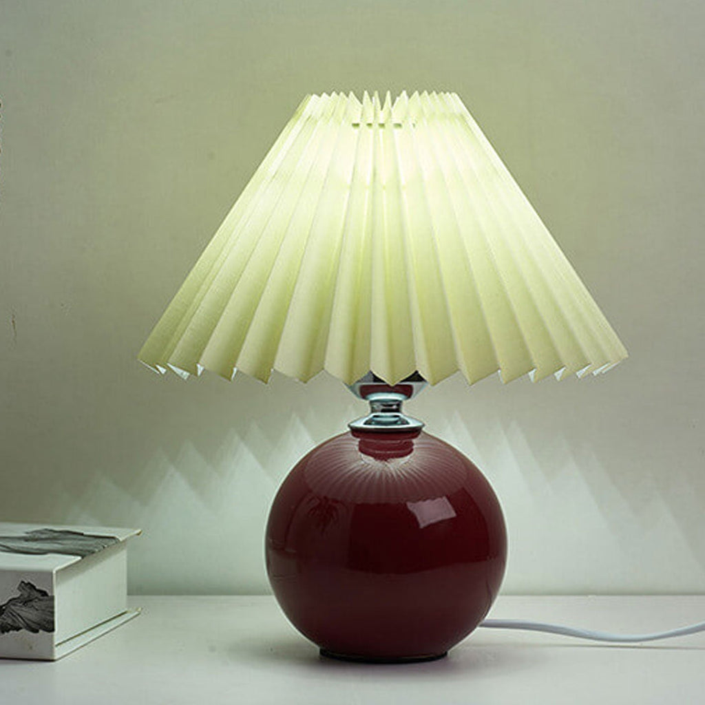 Modern Ceramic Table Lamp with Fabric Shade – Multiple Colors