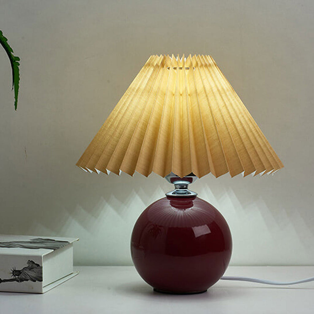 Modern Ceramic Table Lamp with Fabric Shade – Multiple Colors