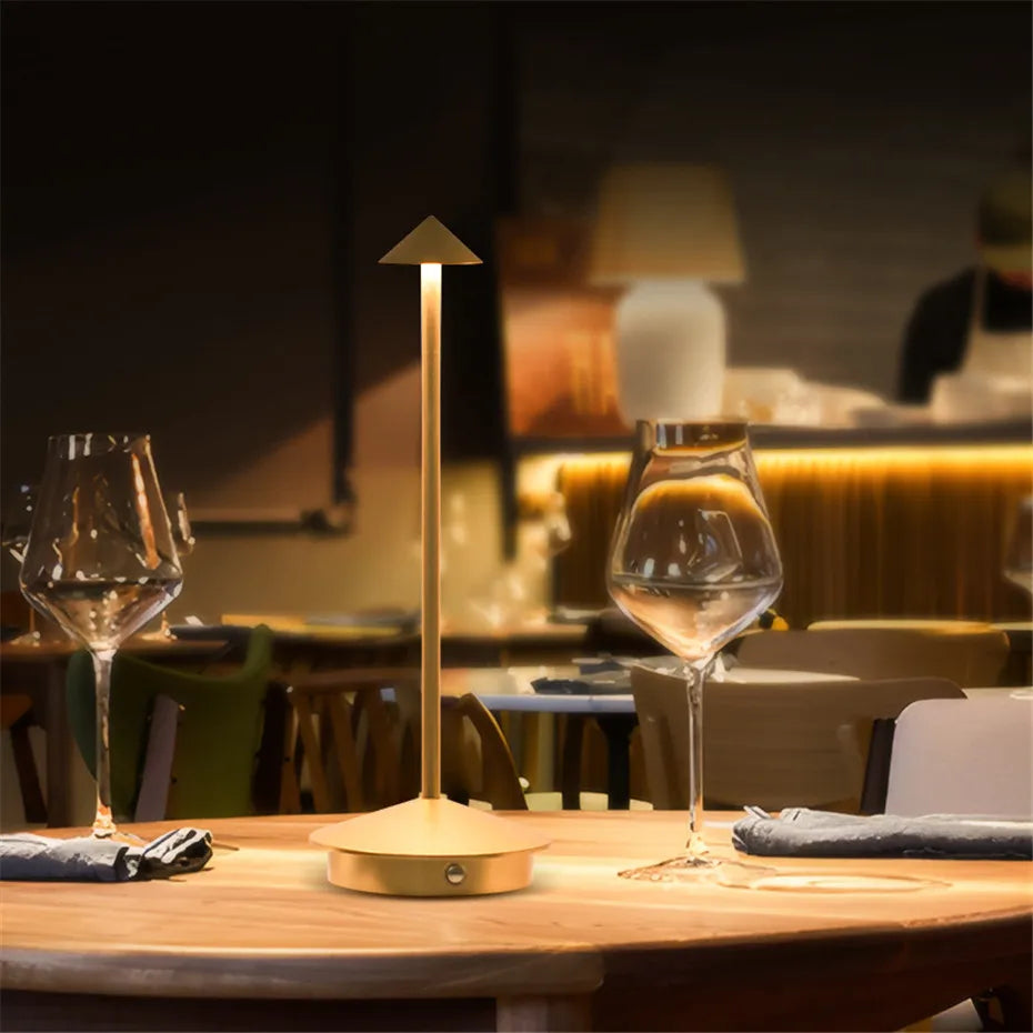 Scandinavian Minimalist Table Lamp with Dimmable LED & Wireless Design