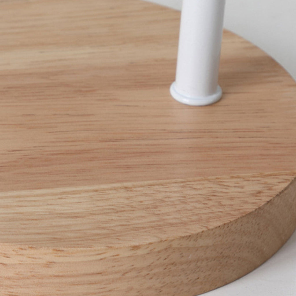 Modern Table Lamp of Linen, Metal, and Wood – Integrated LED with USB/Plug-In