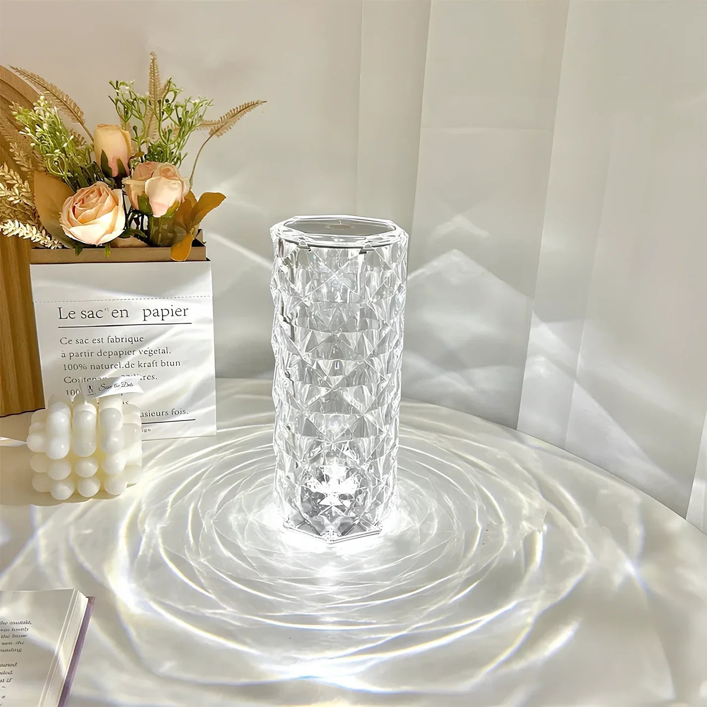 Baso – Sparkling Crystal Touch Table Lamp with Remote Control & 16 Colors