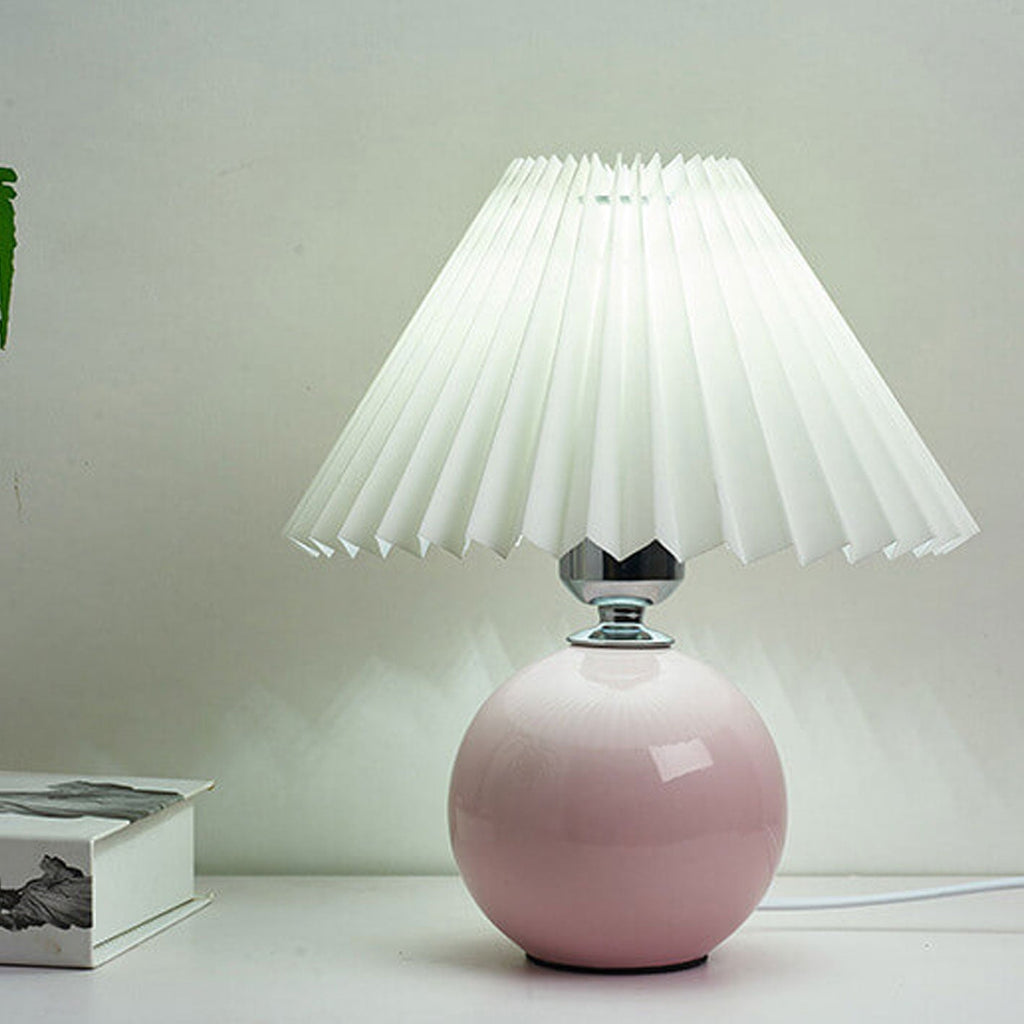 Modern Ceramic Table Lamp with Fabric Shade – Multiple Colors