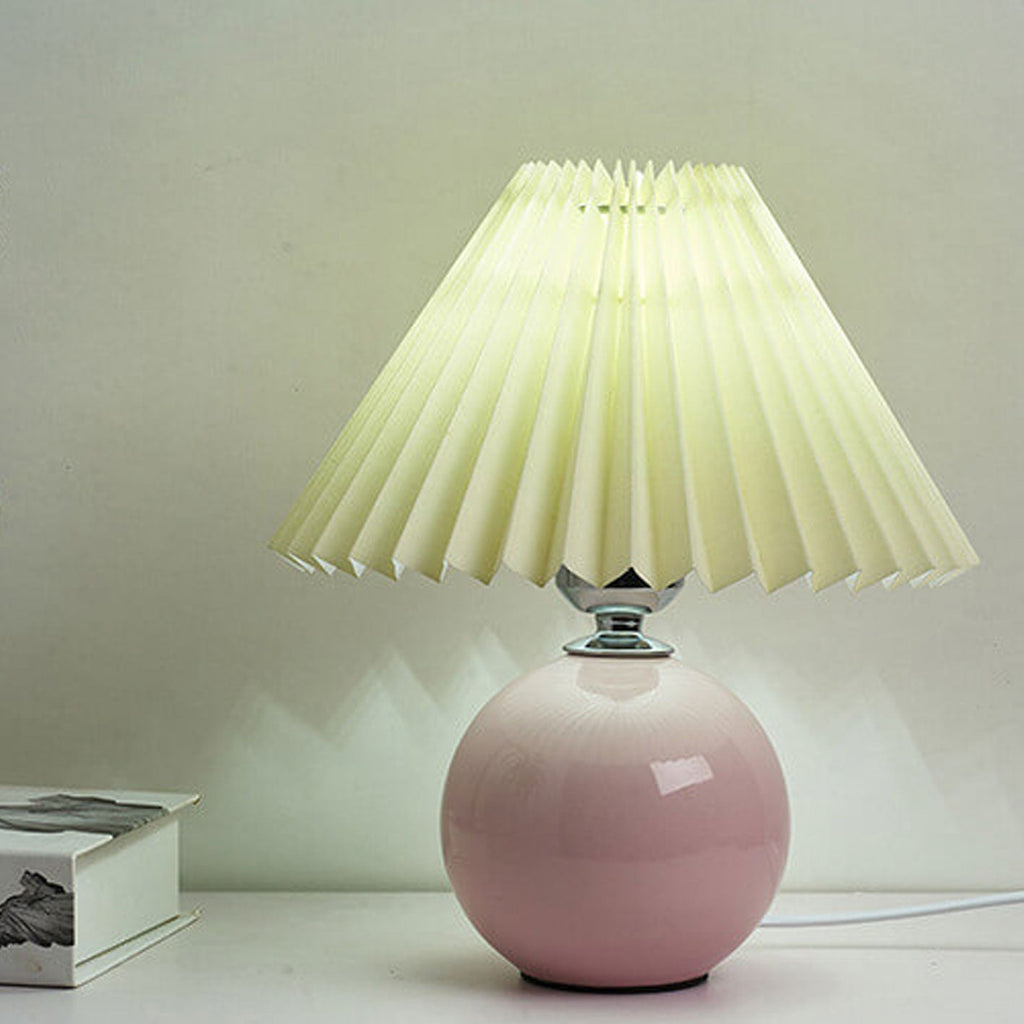 Modern Ceramic Table Lamp with Fabric Shade – Multiple Colors