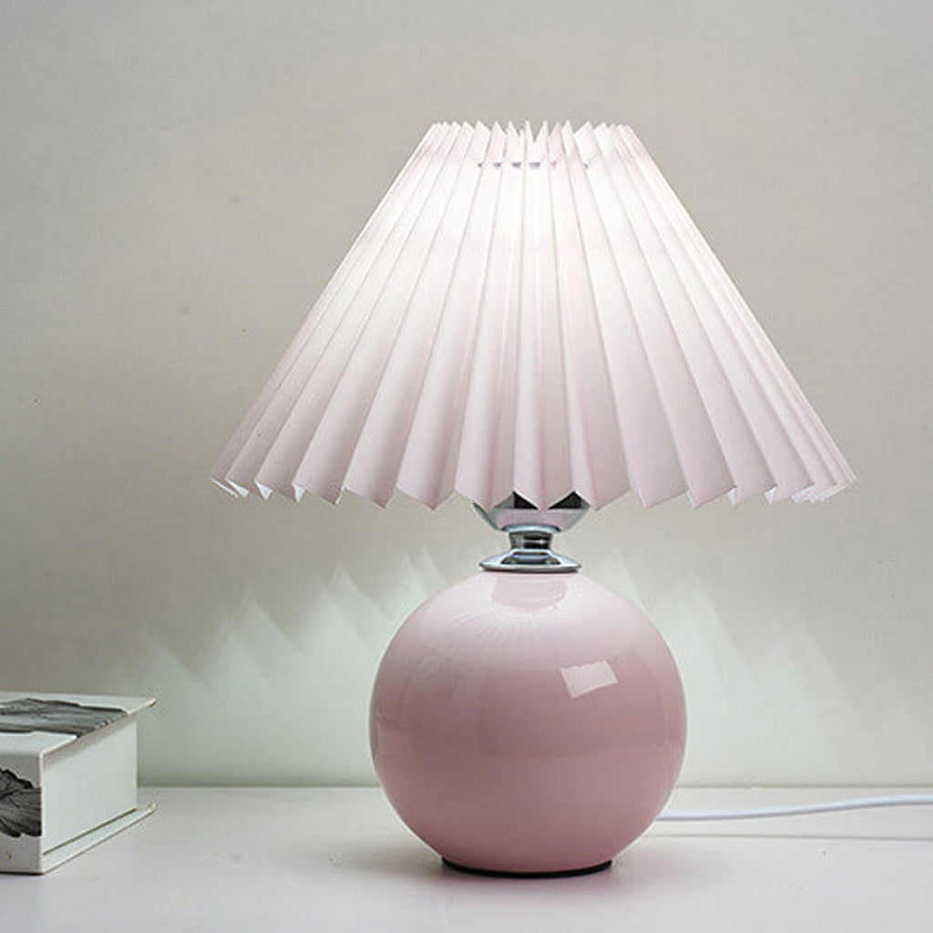 Modern Ceramic Table Lamp with Fabric Shade – Multiple Colors