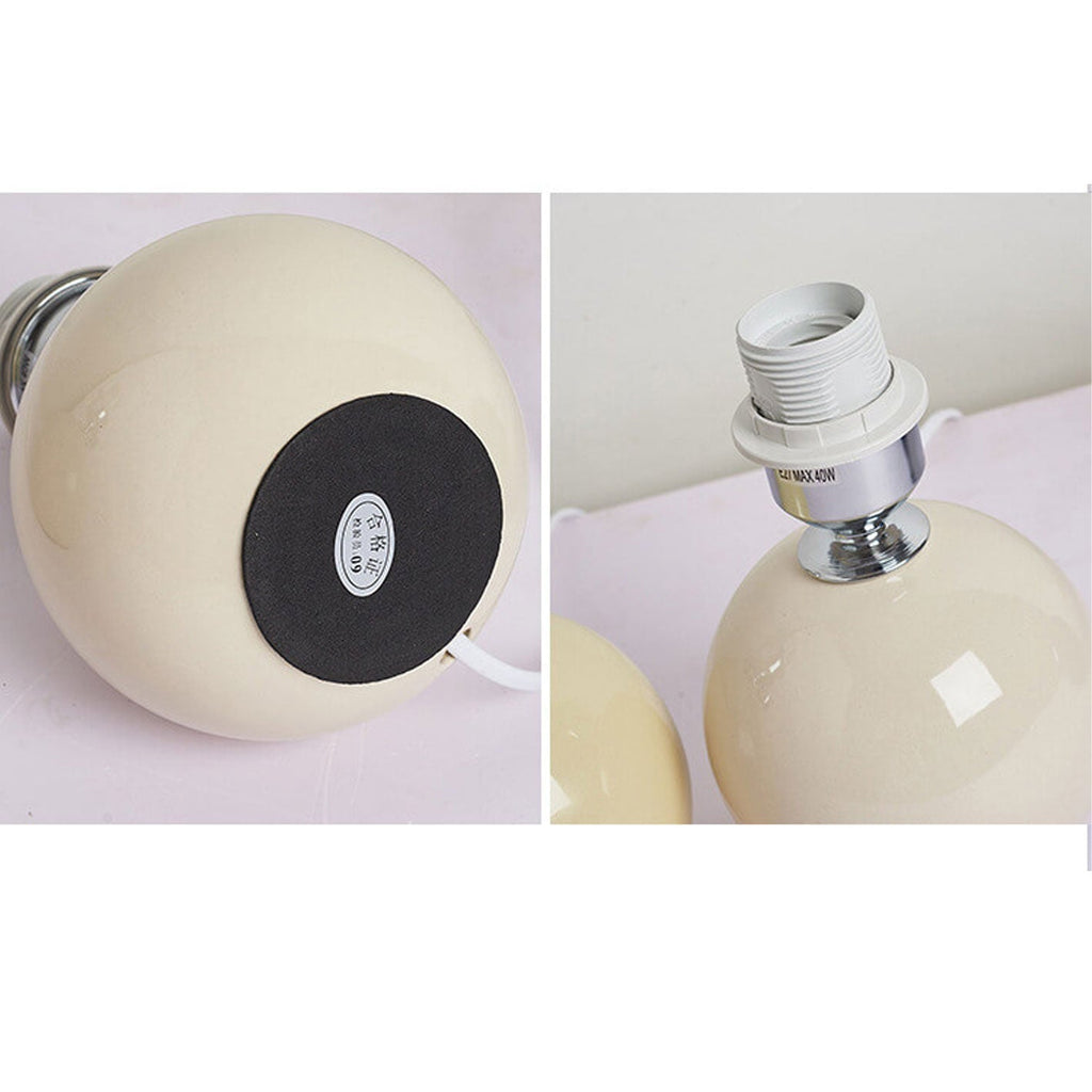 Modern Ceramic Table Lamp with Fabric Shade – Multiple Colors