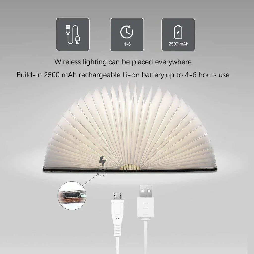 Booky – LED Rechargeable Table Lamp in Book Shape