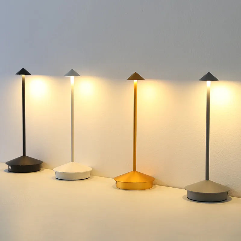 Scandinavian Minimalist Table Lamp with Dimmable LED & Wireless Design