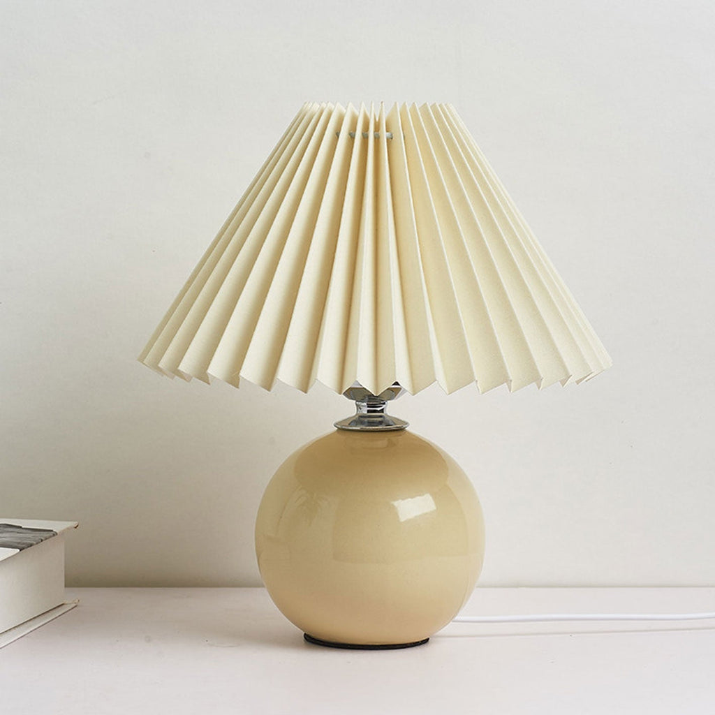 Modern Ceramic Table Lamp with Fabric Shade – Multiple Colors