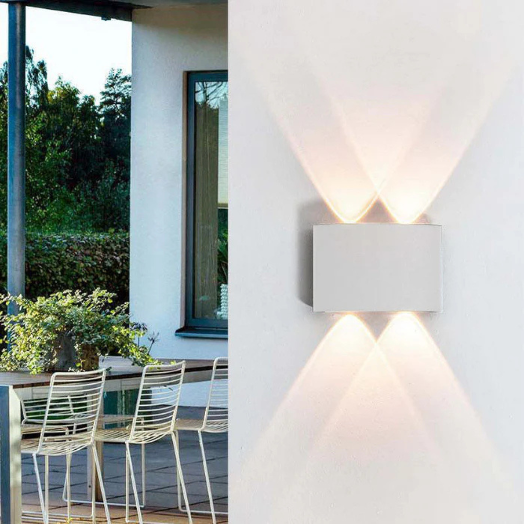 Waterproof LED Outdoor Wall Lamp with Warm White Light