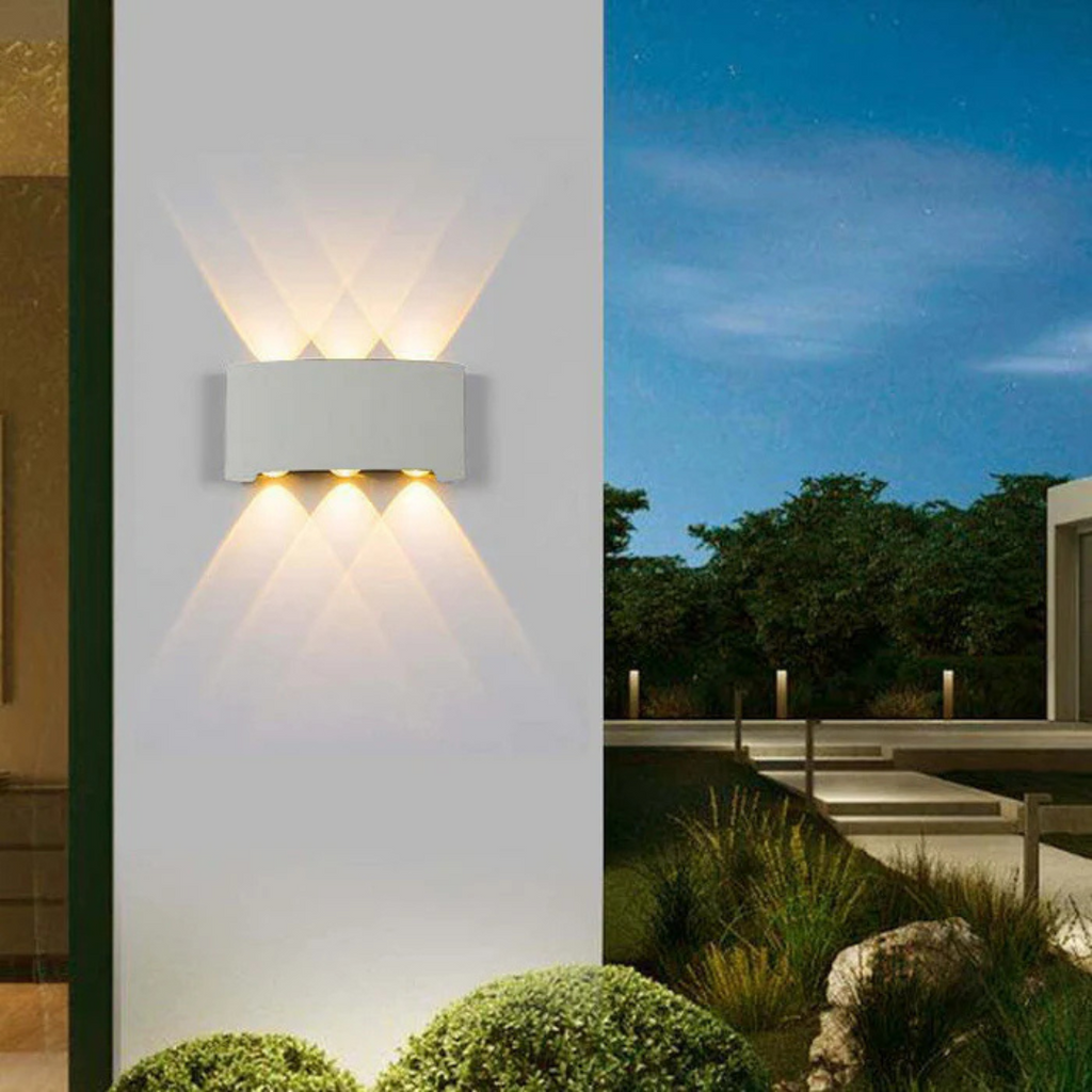 Waterproof LED Outdoor Wall Lamp with Warm White Light