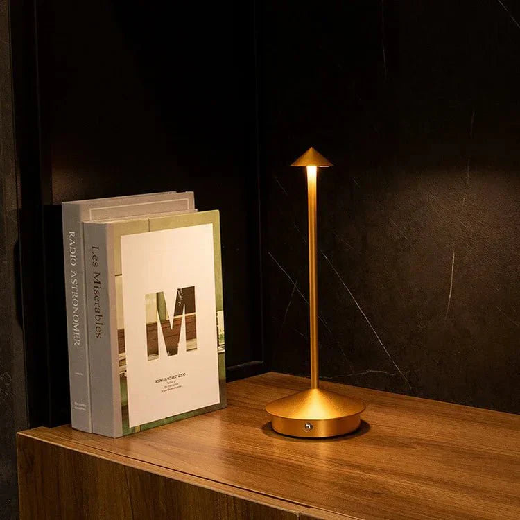 Scandinavian Minimalist Table Lamp with Dimmable LED & Wireless Design
