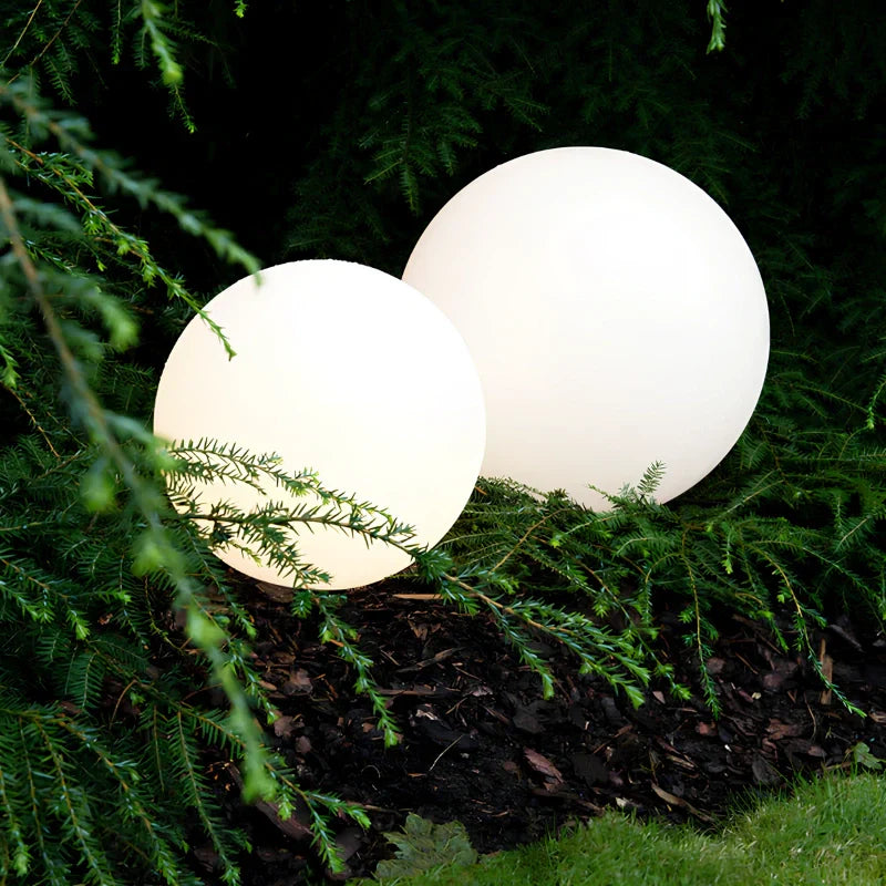 Spherical LED Garden Lamp for Outdoors with 16 Colors & Remote Control
