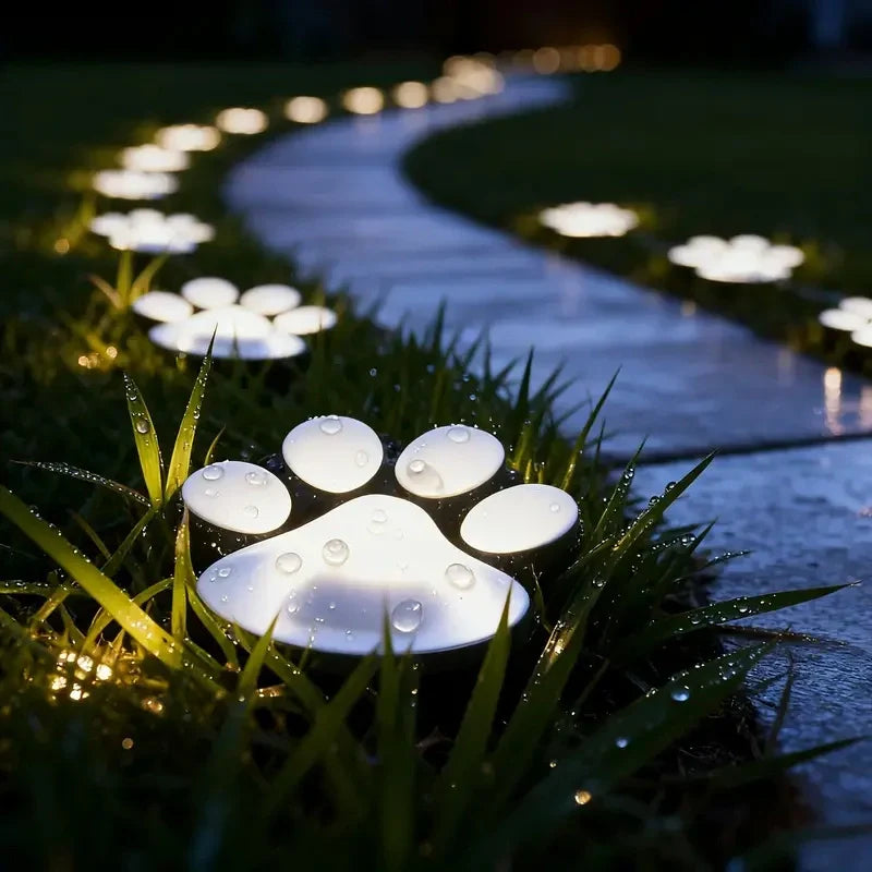 Solar Paw Print Lamp – Cozy Garden Lighting for Animal Lovers