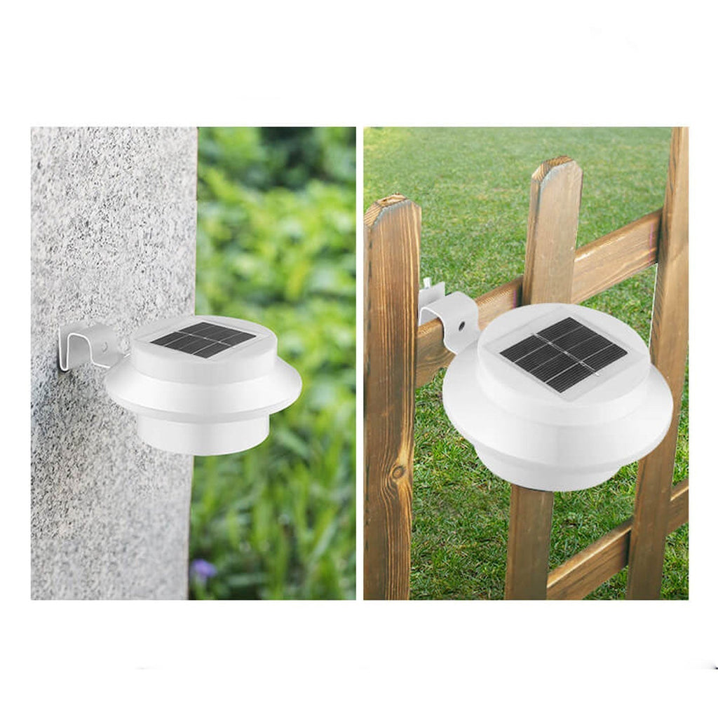 Industrial Solar Wall Lamp – Black/White – Weatherproof Outdoor Light