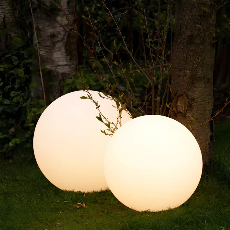 Spherical LED Garden Lamp for Outdoors with 16 Colors & Remote Control