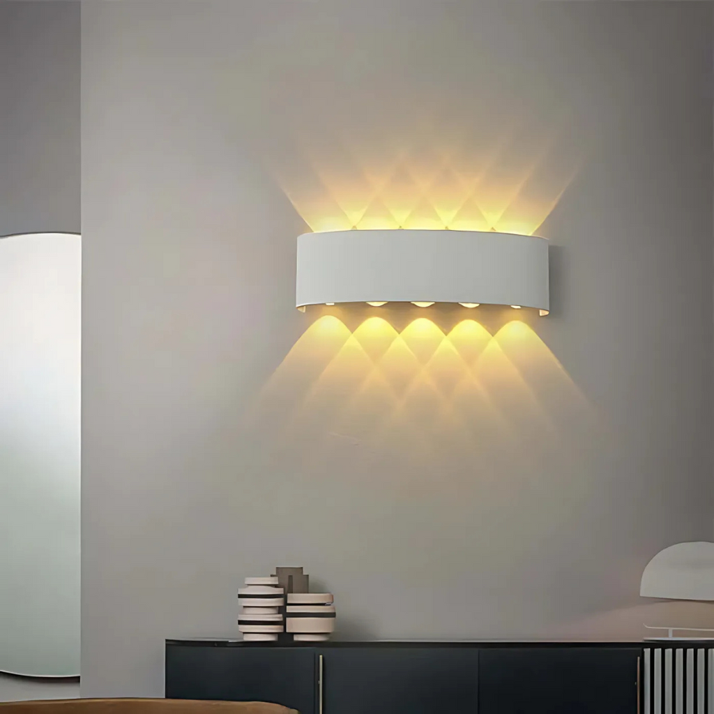 Waterproof LED Outdoor Wall Lamp with Warm White Light