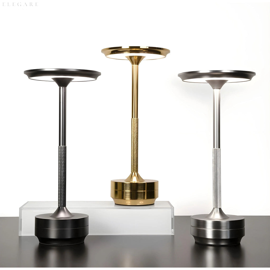Stylish Wireless Table Lamp with Touch Dimmer and Rechargeable Battery