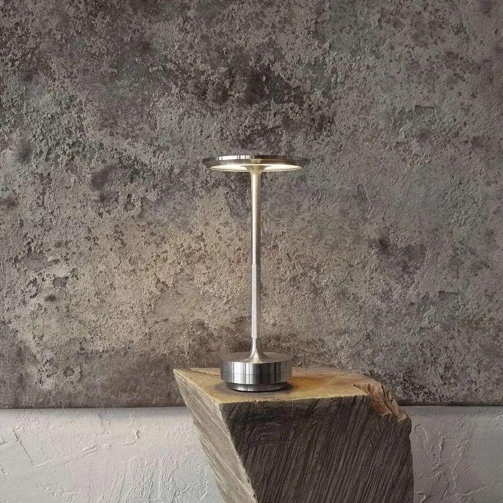 Stylish Wireless Table Lamp with Touch Dimmer and Rechargeable Battery