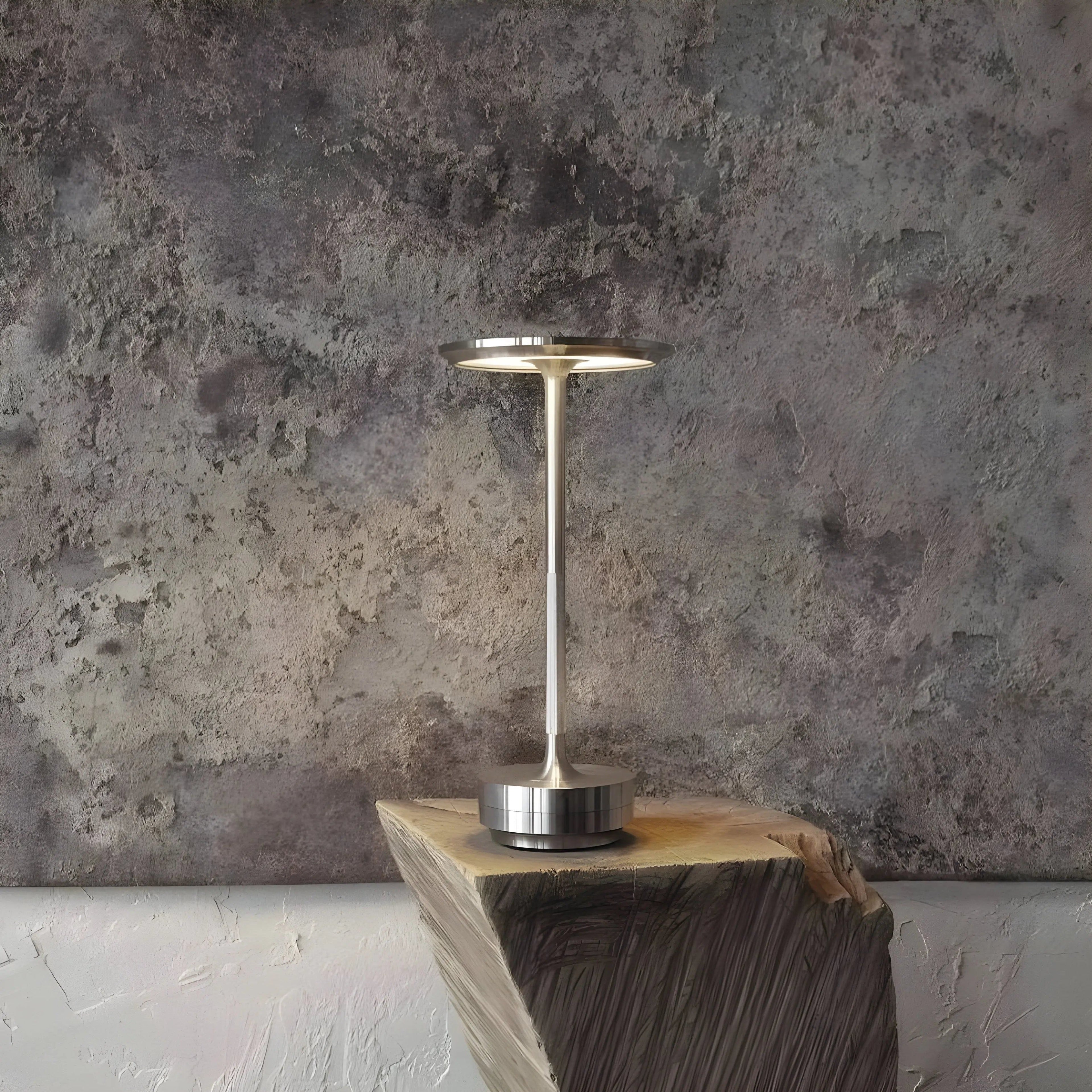 Stylish Wireless Table Lamp with Touch Dimmer and Rechargeable Battery