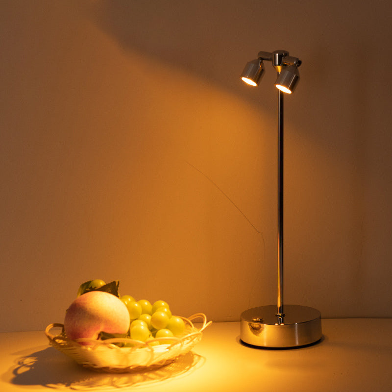 Minimalist LED Table Lamp of Iron – 1, 2, or 4 Light Points