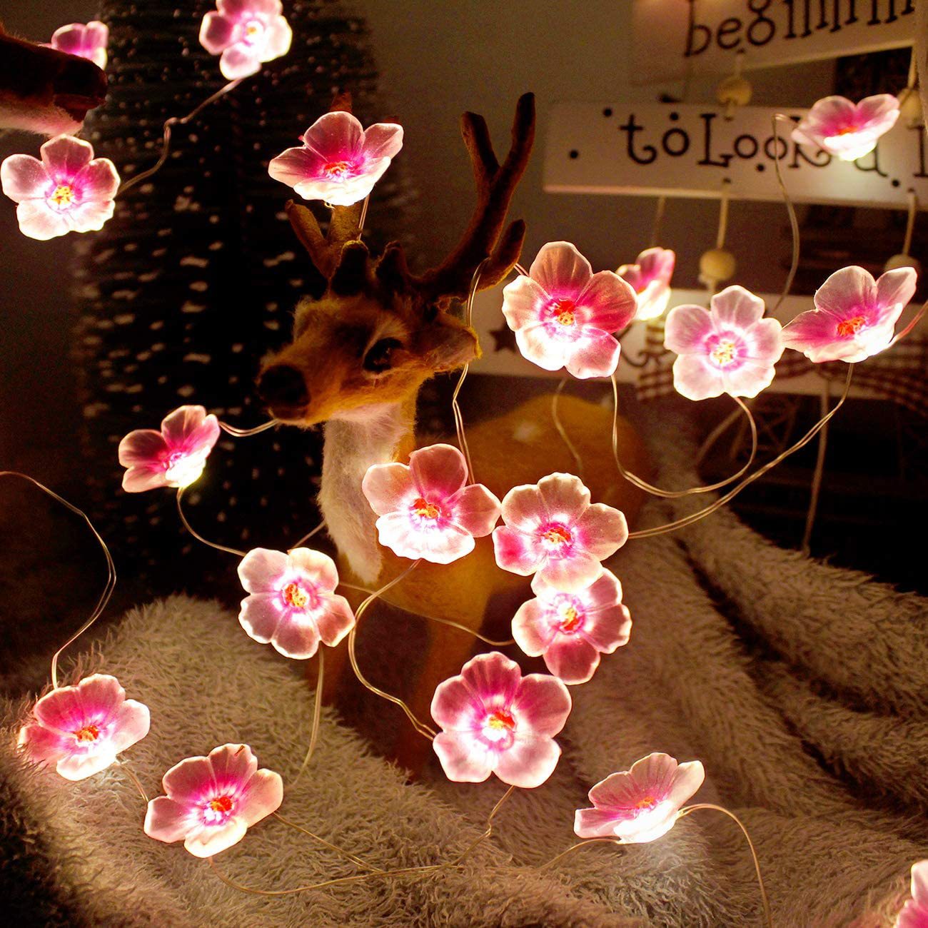 Pink LED Decorative Light String – Creative – (30 LEDs)