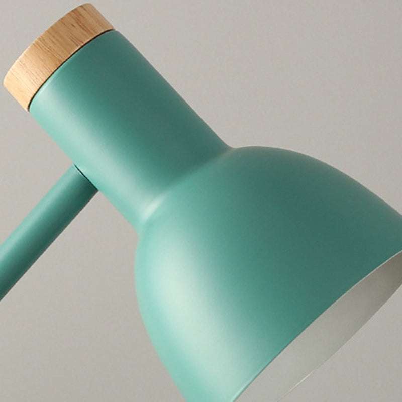 Nordic Table Lamp of Iron and Solid Wood – Multiple Colors